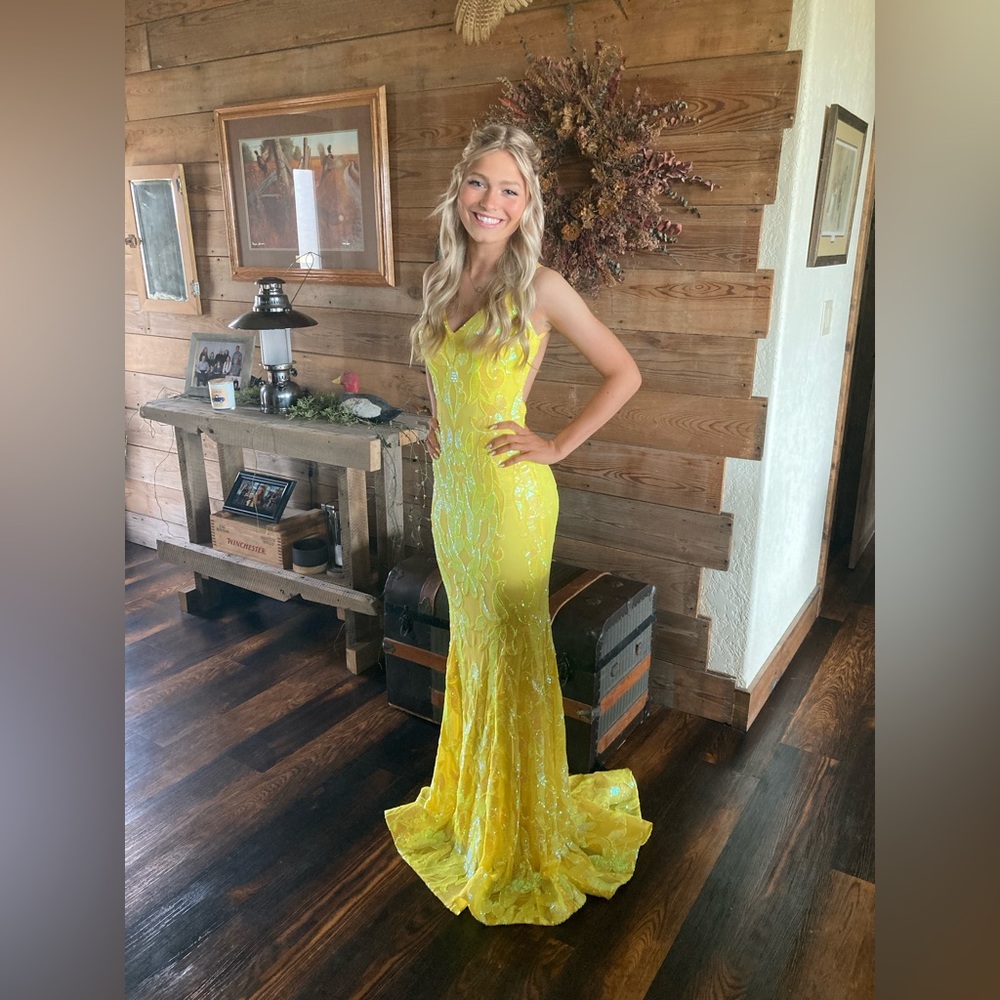 Jovani Yellow Prom Dress